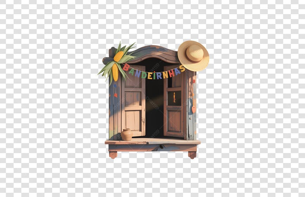 Banner Festa Junina PNG com fundo transparente