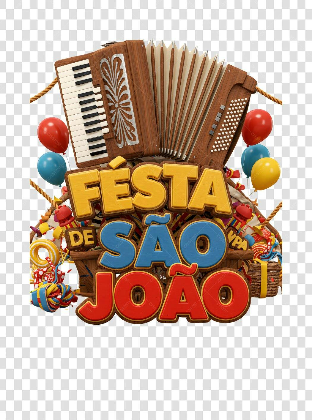 Banner Festa de São João PNG com fundo transparente