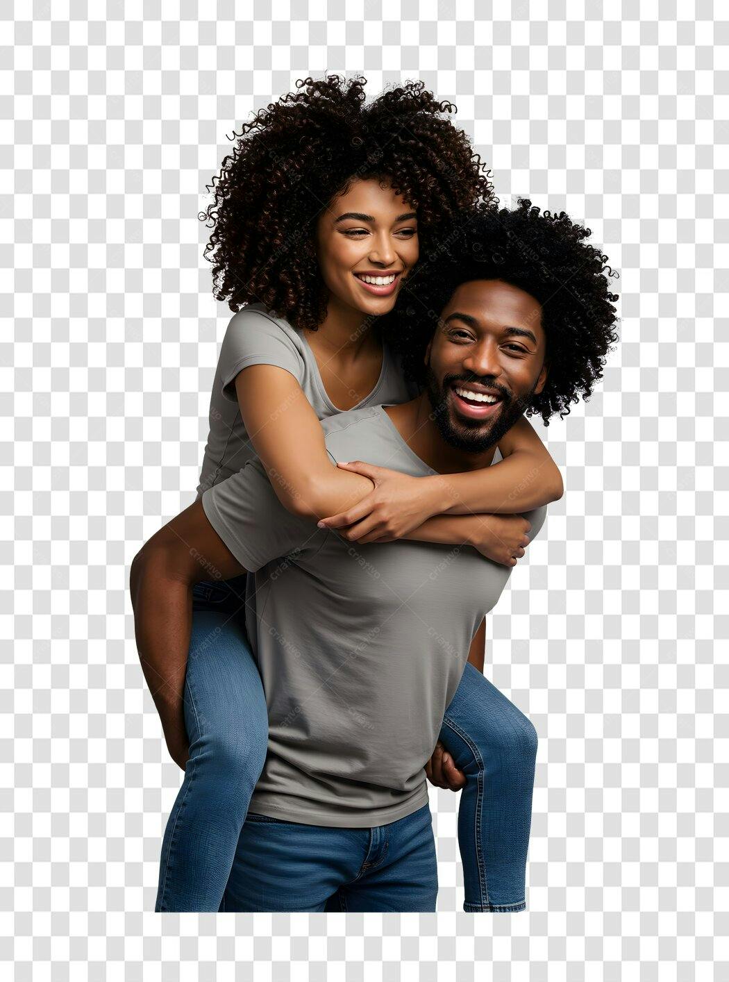 Post Instagram casal negro PNG com fundo transparente