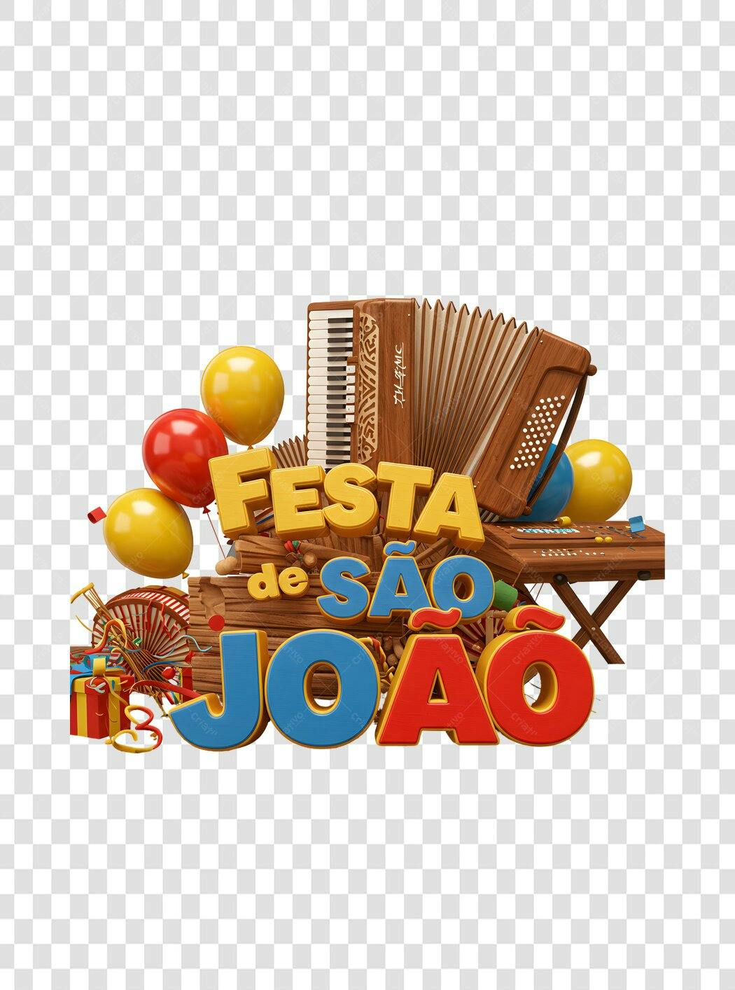 Banner Festa de São João PNG com fundo transparente