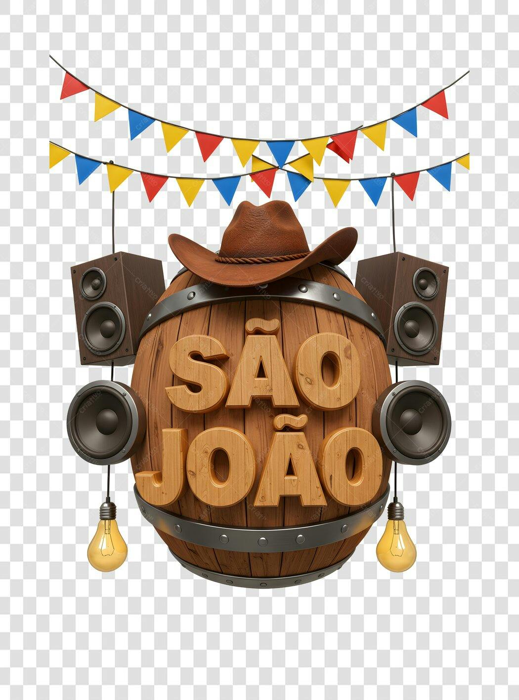 Banner São João PNG com fundo transparente