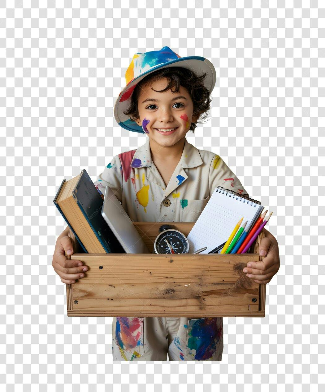 Post Instagram Criança Artista PNG com fundo transparente