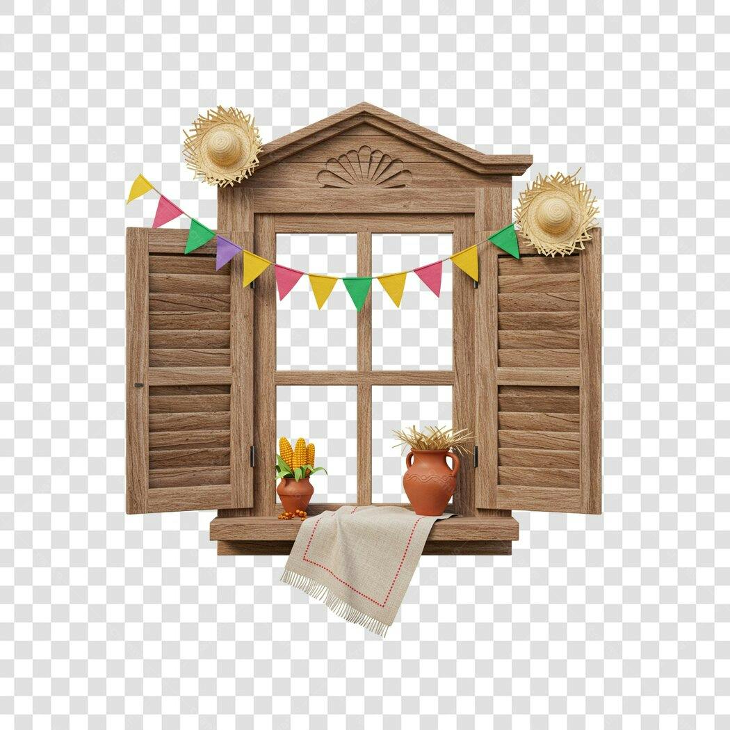 Banner Festa Junina PNG com fundo transparente