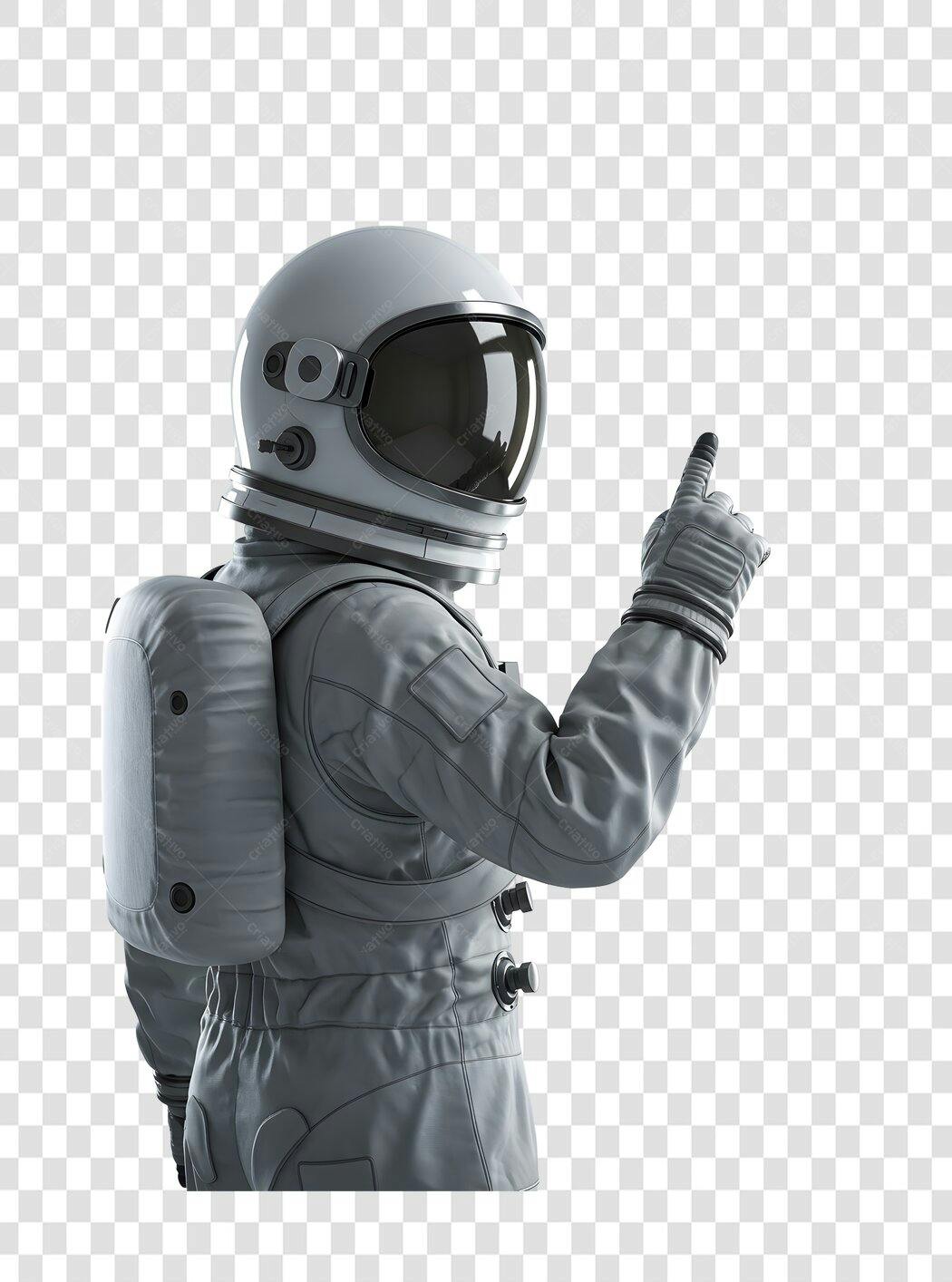Banner Astronauta PNG com fundo transparente