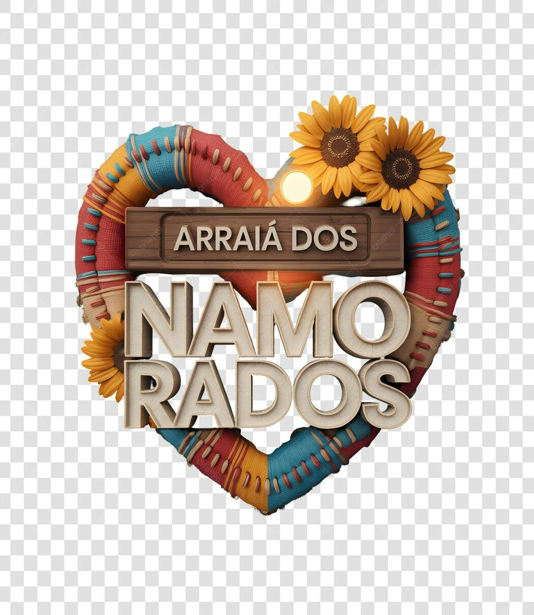 Banner Arraia dos Namorados PNG com fundo transparente