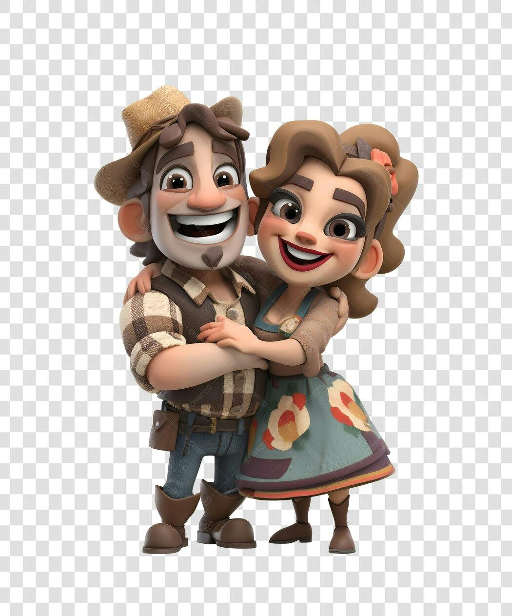 Post Instagram Casal apaixonado Festa Junina PNG com fundo transparente