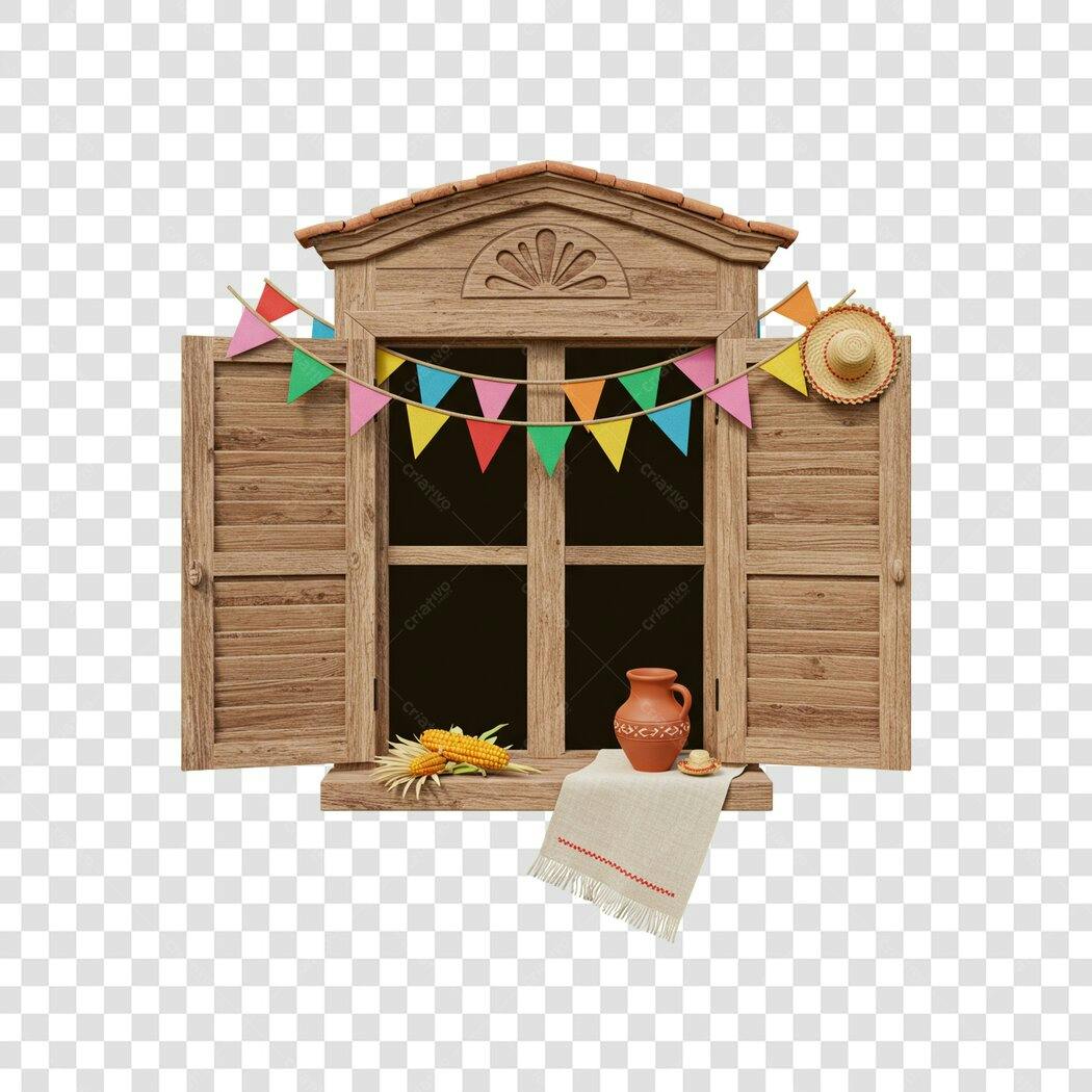 Banner Festa Junina PNG com fundo transparente
