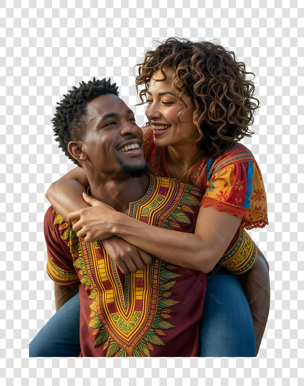 Post Instagram casal apaixonado PNG com fundo transparente