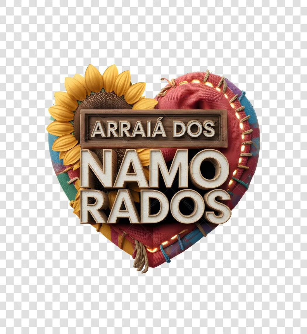 Banner Arraia dos Namorados PNG com fundo transparente