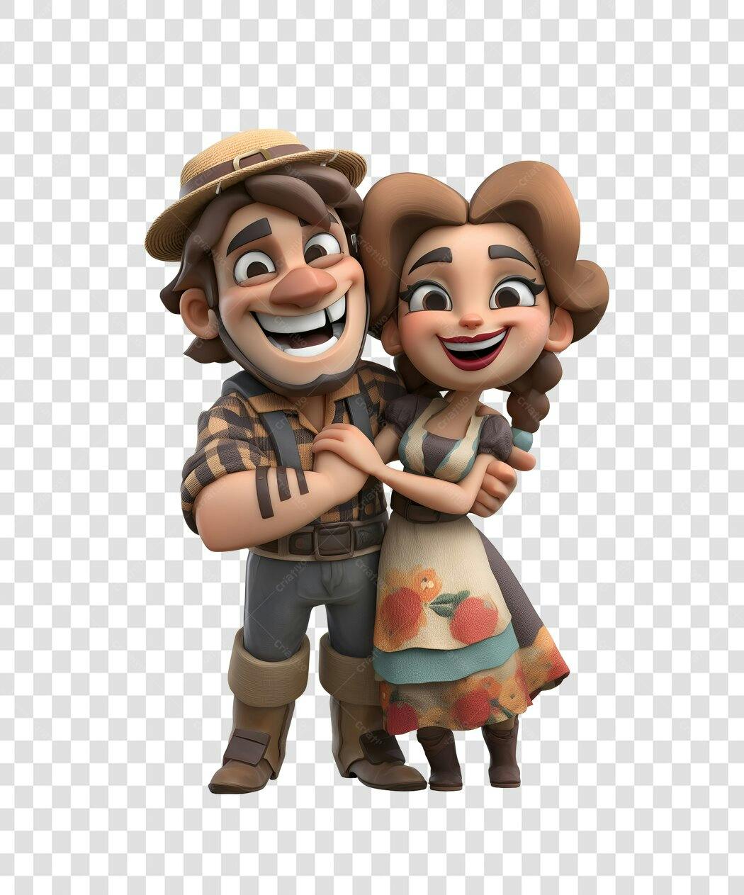 Ilustração casal apaixonado PNG com fundo transparente