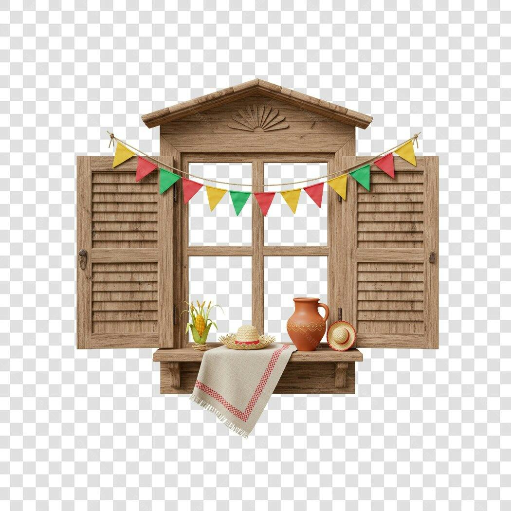 Banner Festa Junina PNG com fundo transparente