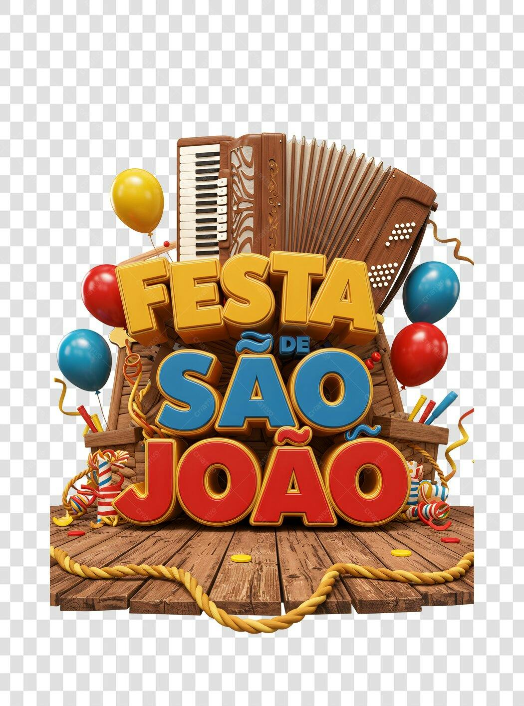 Banner Festa São João PNG com fundo transparente
