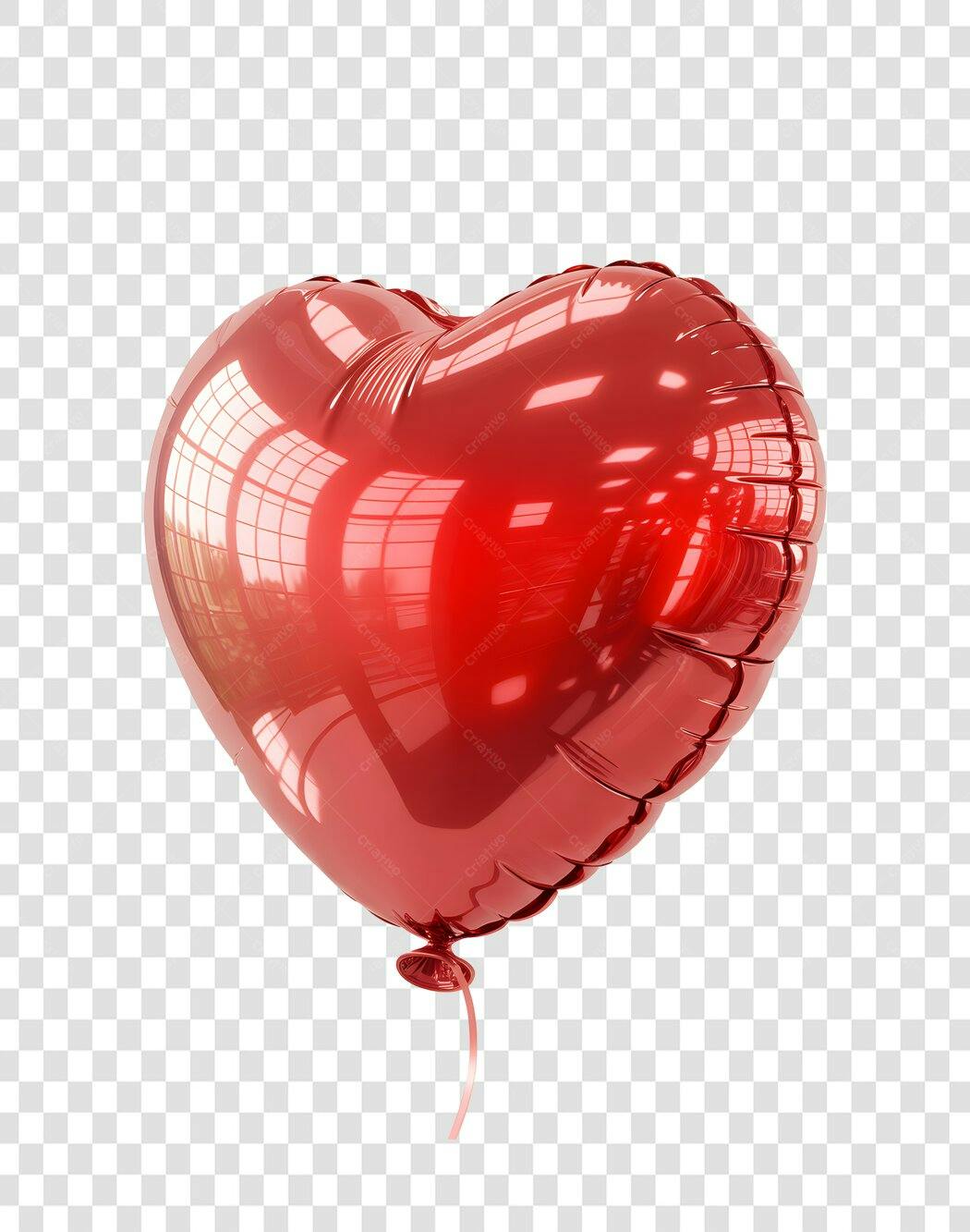 Banner Dia dos Namorados Balão Vermelho PNG com fundo transparente