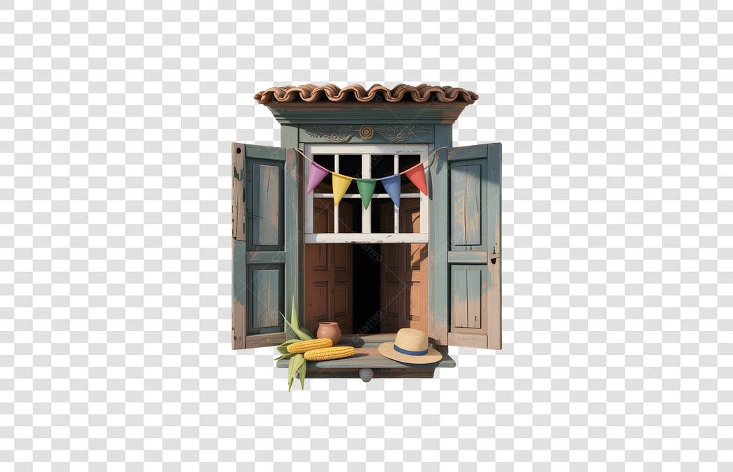 Banner Festa Junina PNG com fundo transparente