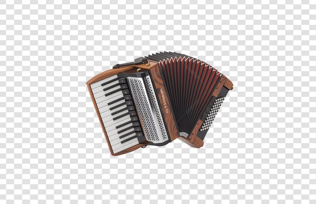 Imagem PNG de Acordeon Marrom com Fundo Transparente