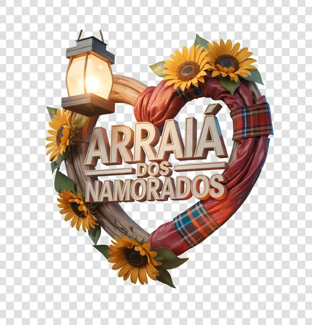 Banner Arraia dos Namorados PNG com fundo transparente