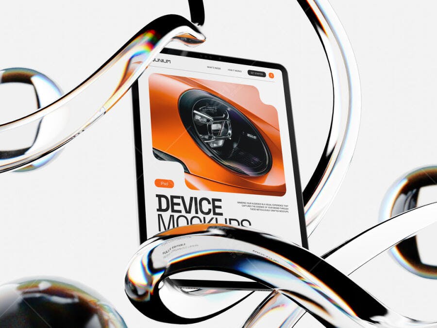 Mockup Moderno de Tablet com Design Minimalista
