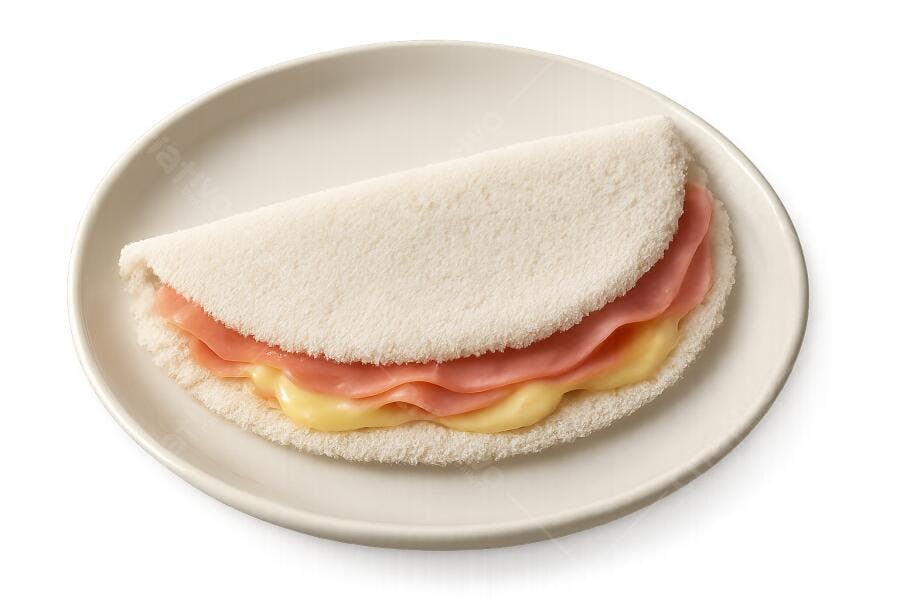 Imagem de Tapioca com Presunto e Queijo PNG com fundo transparente