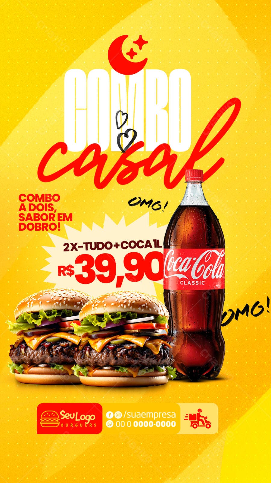 Flyer Combo Casal Dia dos Namorados PSD Editável