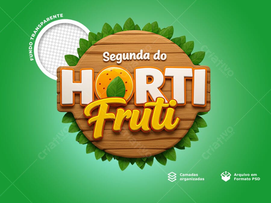 Logo Horti Fruti PSD Editável