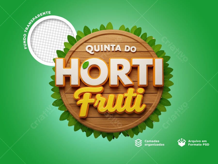 Post para Redes Sociais Quinta do Horti Fruti PSD Editável