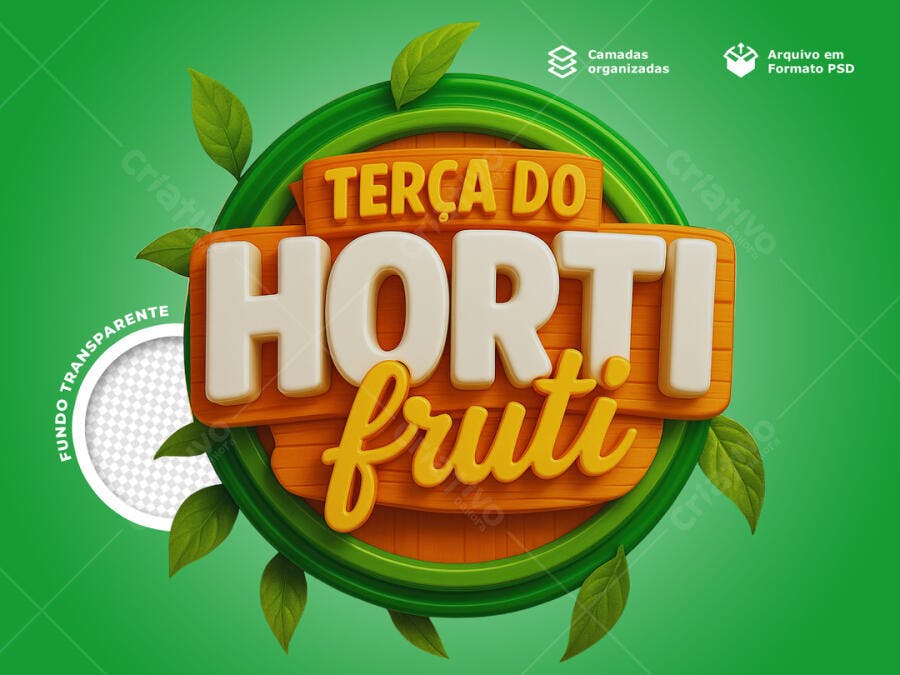 Logo Terça do HortiFruti PSD Editável