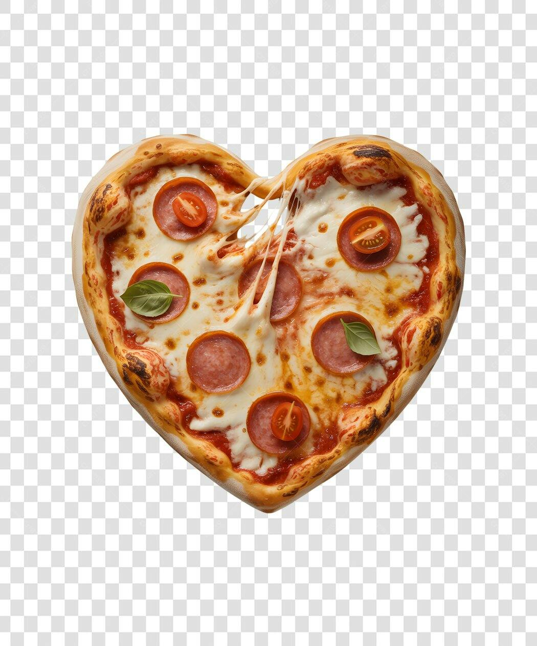 Banner Dia dos Namorados Pizza PNG com fundo transparente