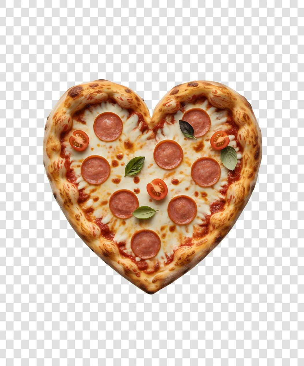 Banner Dia dos Namorados Pizza PNG com fundo transparente