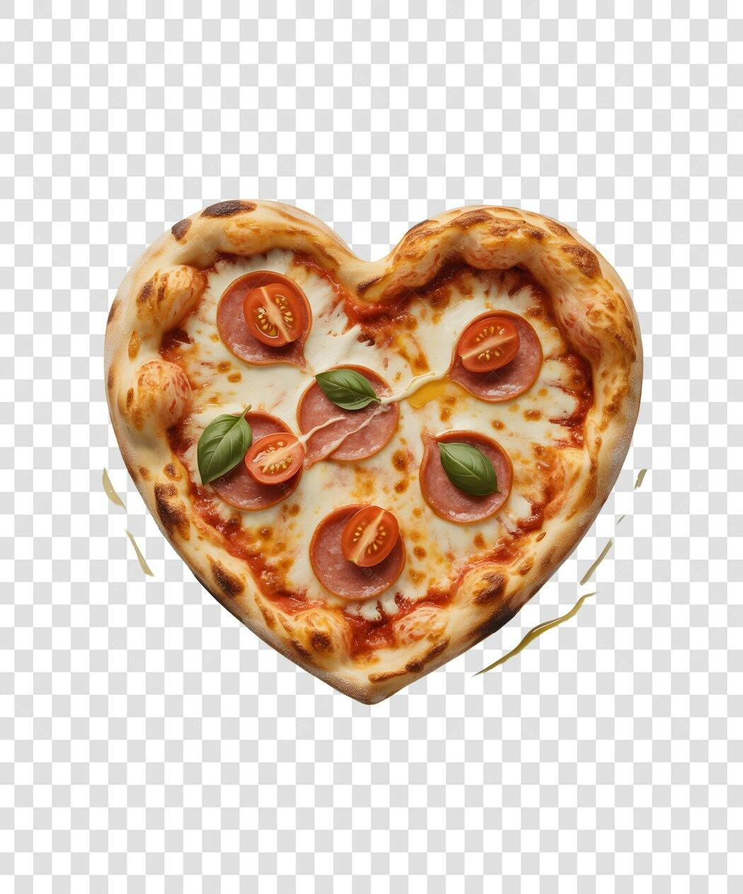 Banner Dia dos Namorados Pizza PNG com fundo transparente