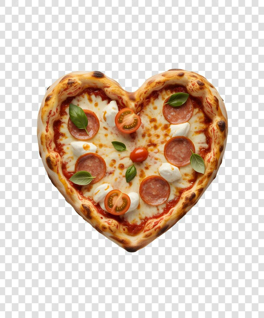 Banner Dia dos Namorados Pizza PNG com fundo transparente