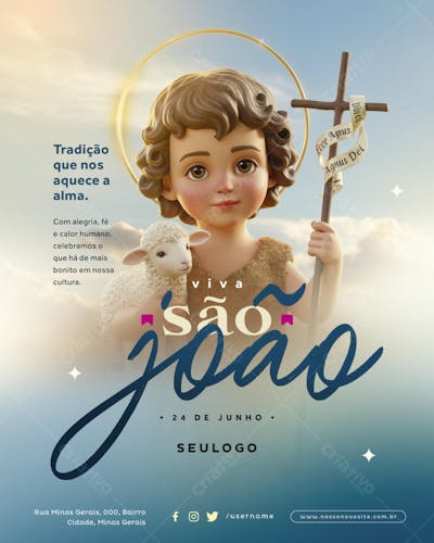 Psd Editável - Festa Junina - 24 de Junho - Dia de São João - 02