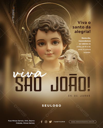 Psd Editável - Festa Junina - 24 de Junho - Dia de São João - 03