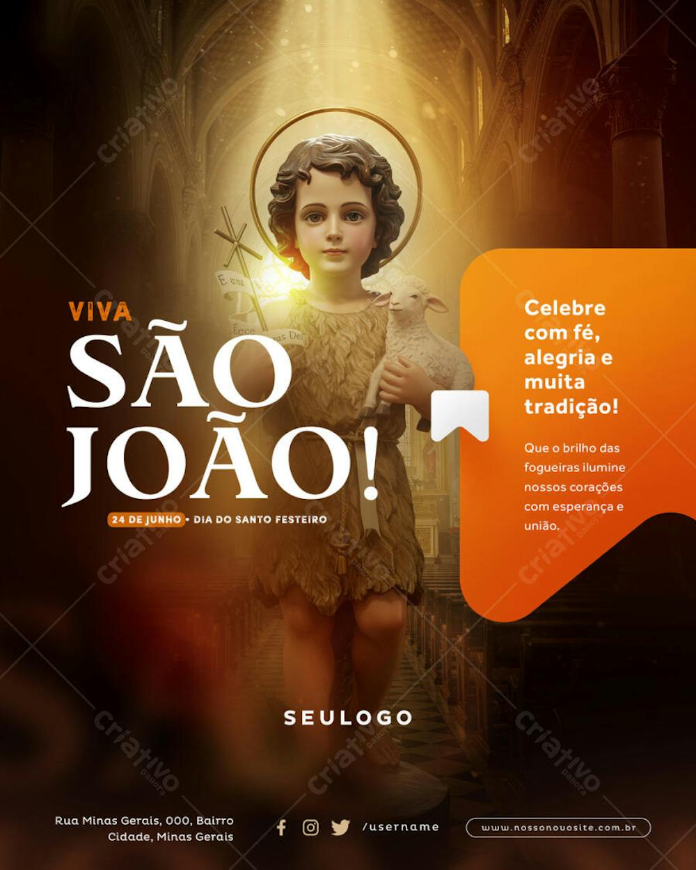 Psd Editável - Festa Junina - 24 de Junho - Dia de São João - 01
