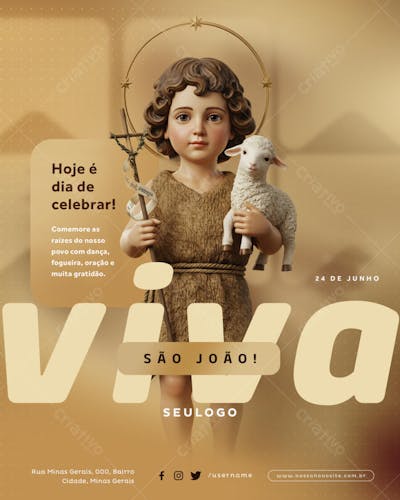 Psd Editável - Festa Junina - 24 de Junho - Dia de São João - 04