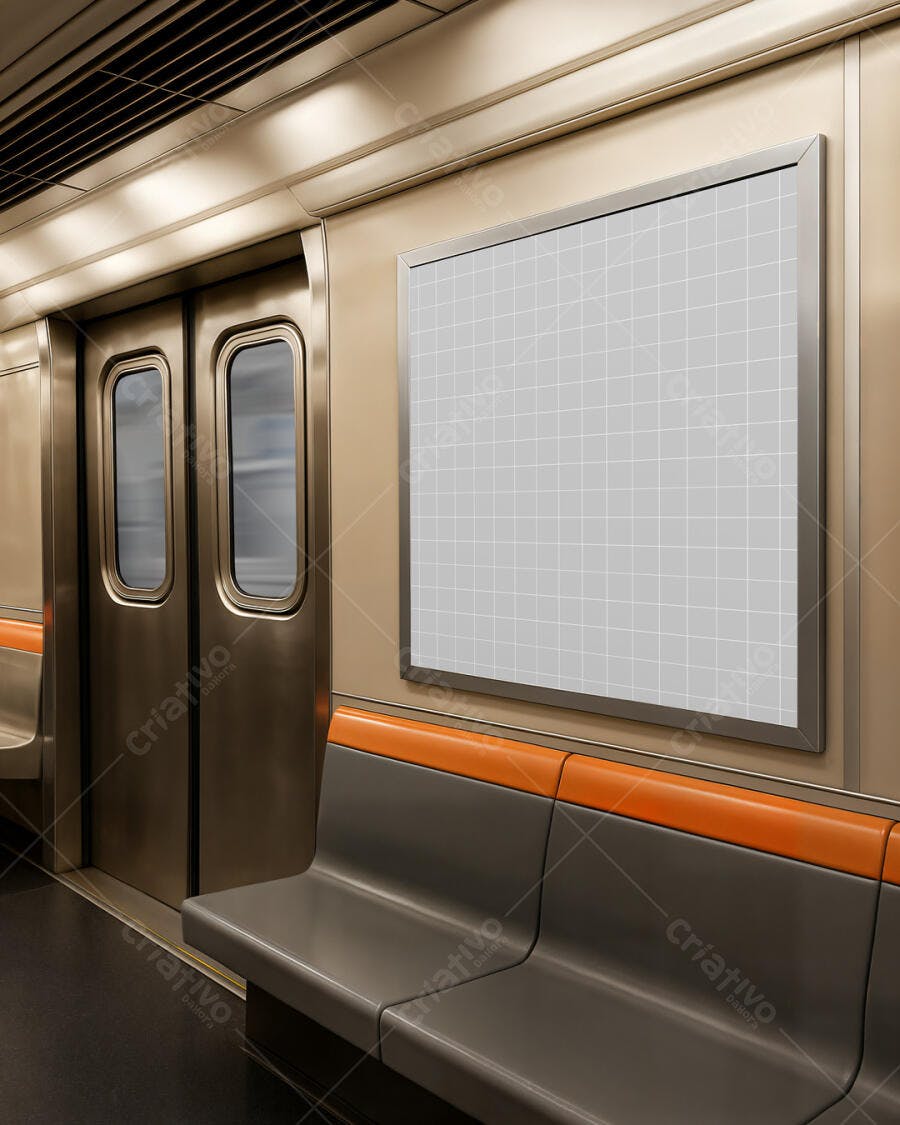 Mockup de Anúncio em Metrô: Design Moderno