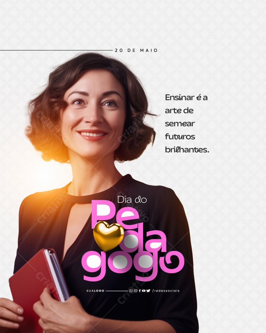 Post para o Dia do Professor PSD Editável