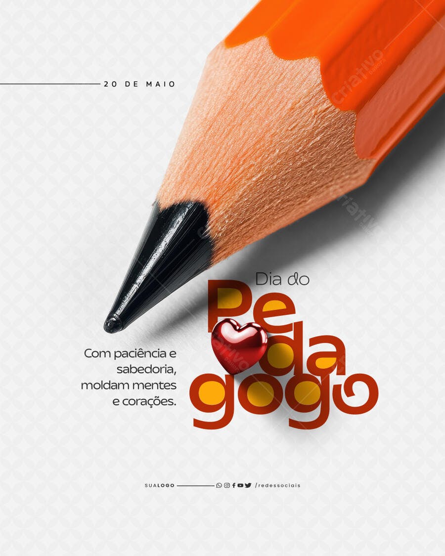 Post para o Dia do Professor PSD Editável