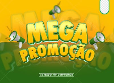 MEGA PROMOÇÃO COM MEGAFONES VERDE