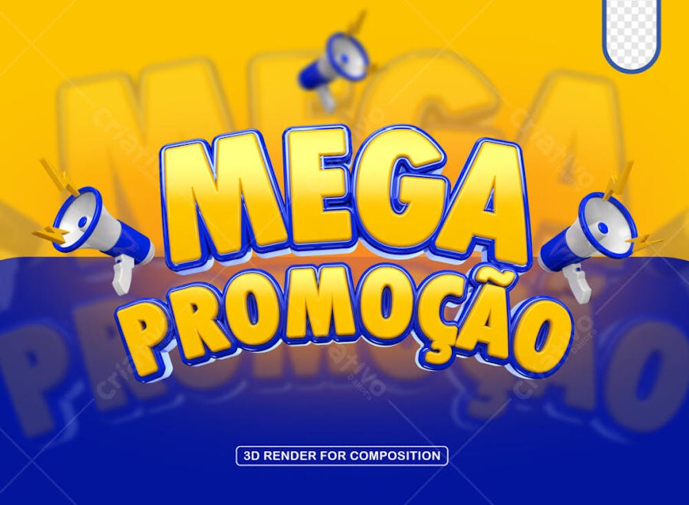 MEGA PROMOÇÃO COM MEGAFONES AZUL