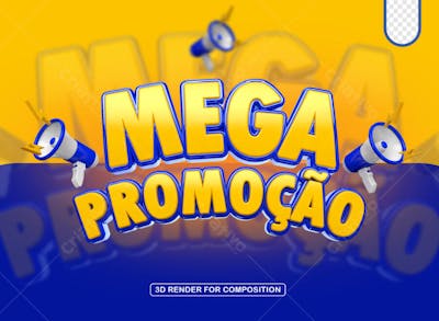 MEGA PROMOÇÃO COM MEGAFONES AZUL