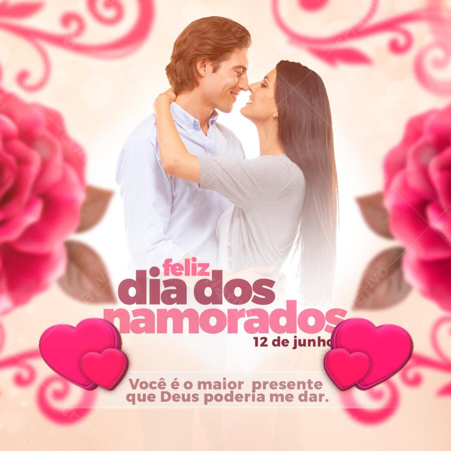 Post para Dia dos Namorados PSD Editável