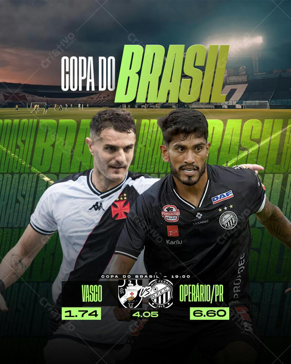 Jogo do Dia - Vasco X Operário PR