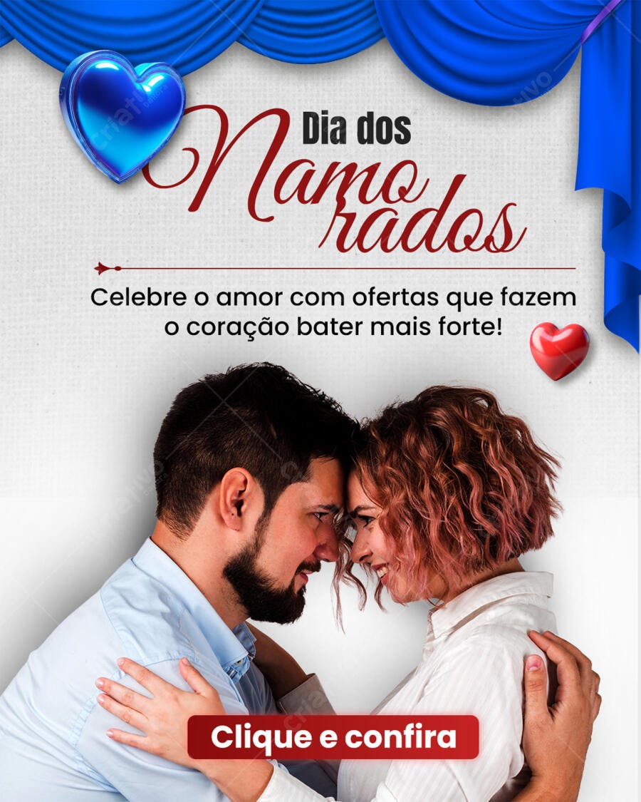 Flyer Dia dos Namorados PSD Editável
