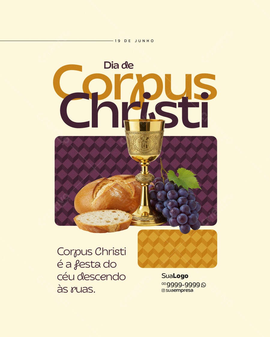 Post para Corpus Christi PSD Editável
