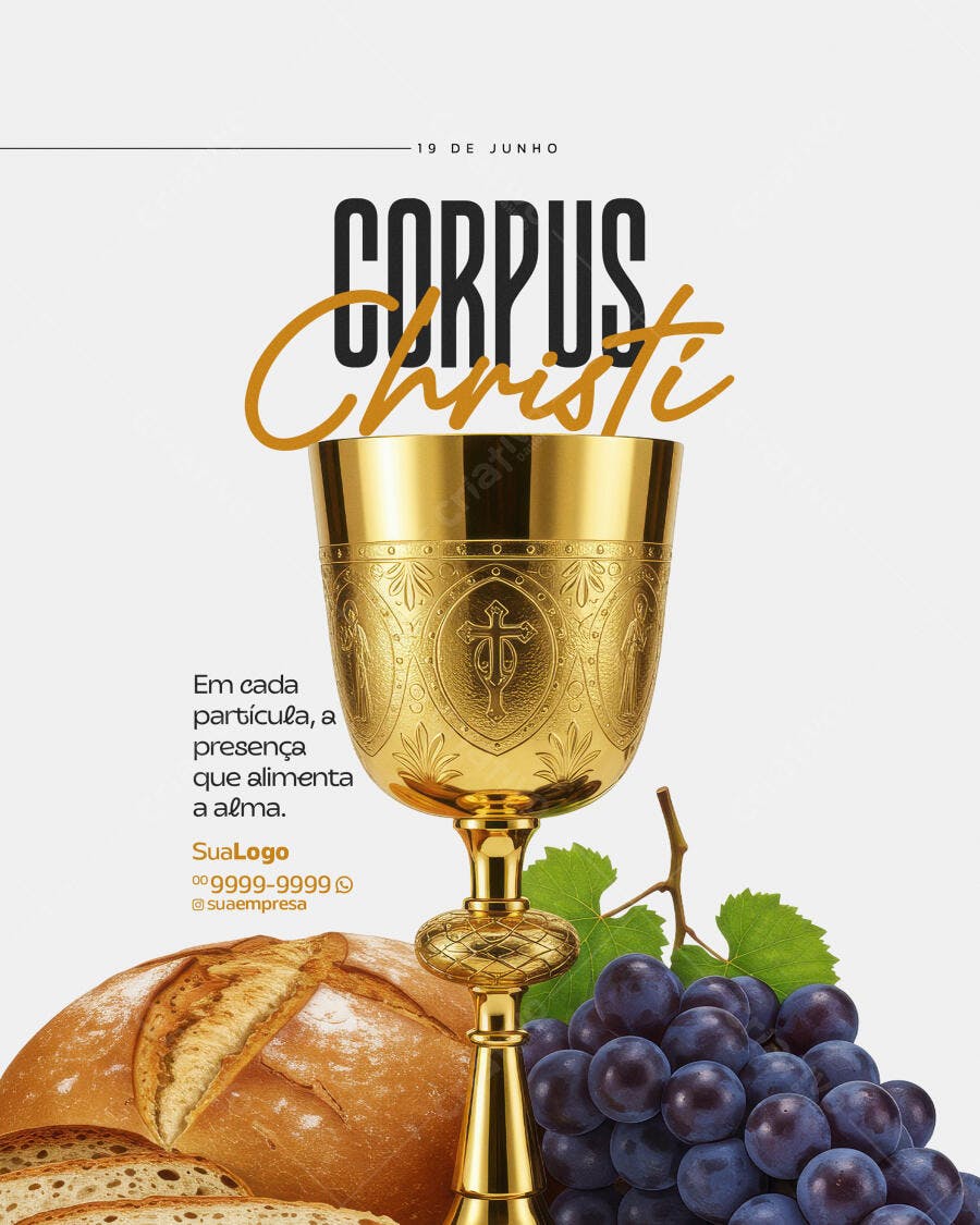 Flyer Corpus Christi 19 de Junho PSD Editável