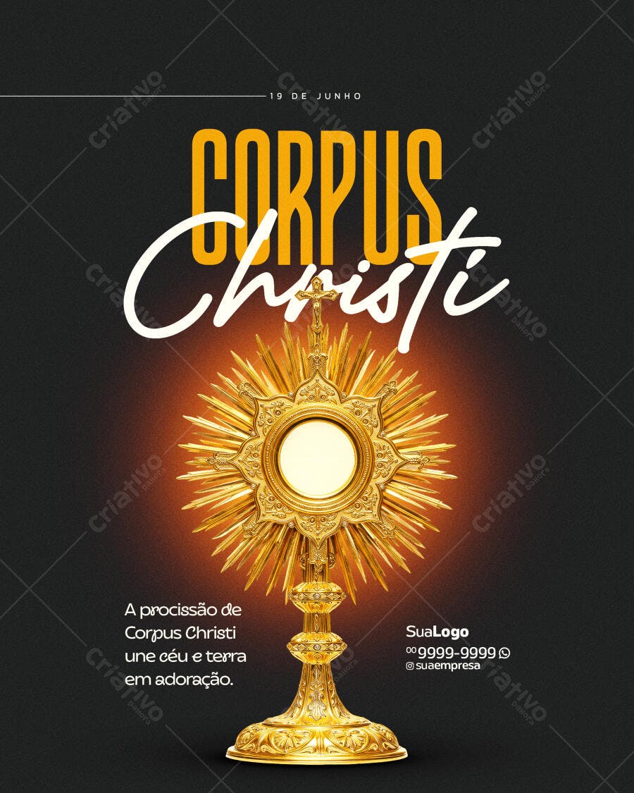 Flyer para Corpus Christi PSD Editável