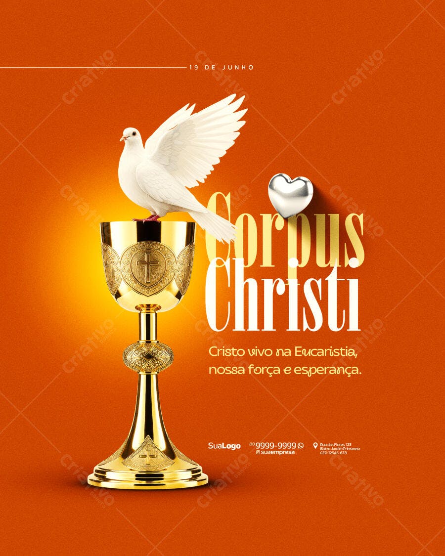 Flyer Corpus Christi 19 de Junho PSD Editável