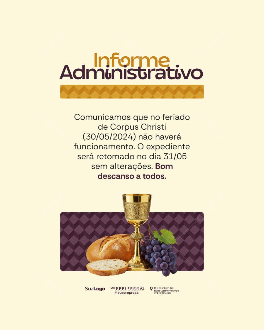 Informe Administrativo Corpus Christi 30/05 PSD Editável