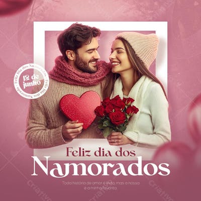 social media dia dos namorado com paixão
