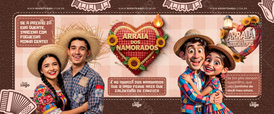 Banner Arraia dos Namorados PSD Editável